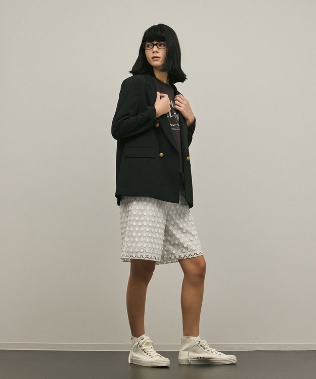 GRACE CONTINENTAL バックタックテーラードジャケット ブラック