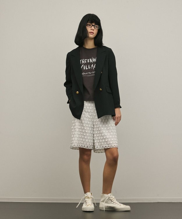 GRACE CONTINENTAL バックタックテーラードジャケット ブラック