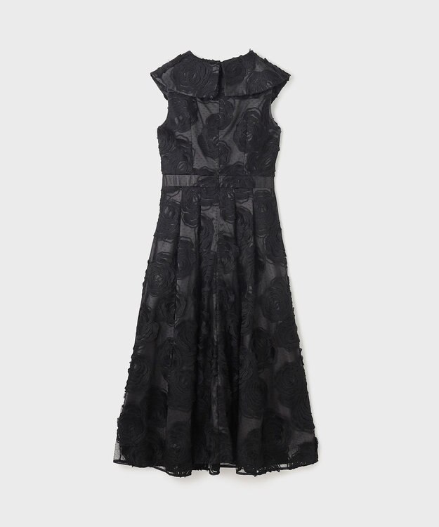GRACE CONTINENTAL ローズ刺繍ワンピース ブラック