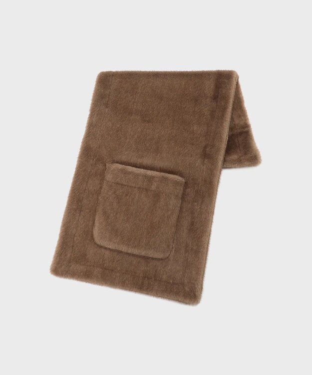 GRACE CONTINENTAL フェイクミンクストール ブラウン