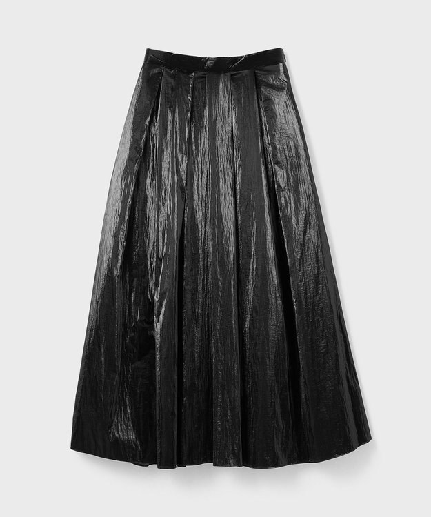 GRACE CONTINENTAL タックロングスカート ブラック