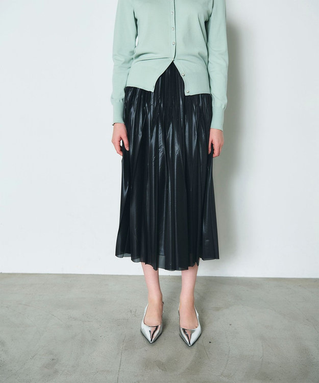 GRACE CONTINENTAL トリコットプリーツスカート ブラック