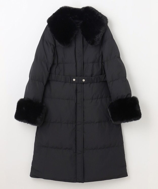 GRACE CONTINENTAL ファーパーツ付ロングダウン ブラック