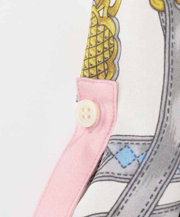 GRACE CONTINENTAL スカーフプリントシャツドレス ピンク