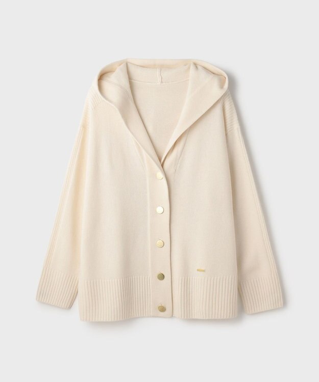 GRACE CONTINENTAL ウールフードニットカーディガン キナリ