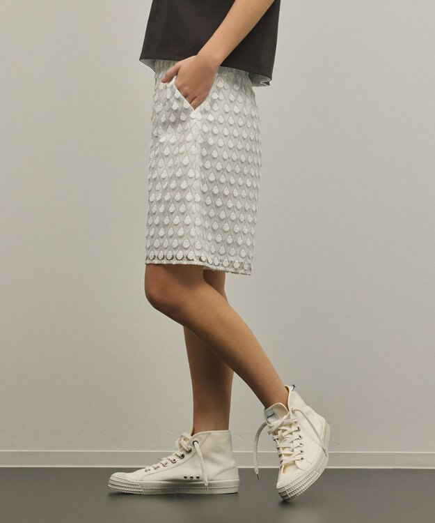 GRACE CONTINENTAL モチーフチュールパンツ ホワイト