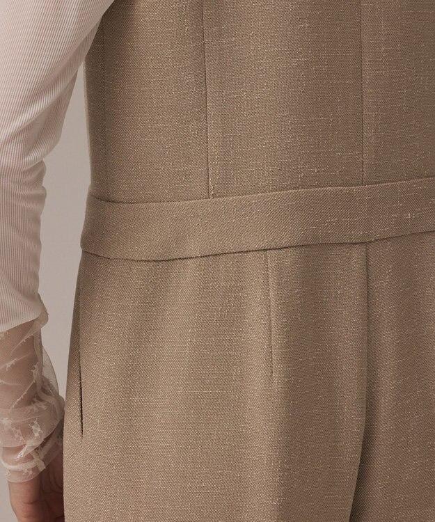 GRACE CONTINENTAL ツイードテーラーサロペット ベージュ