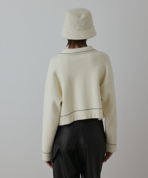 GRACE CONTINENTAL ステッチニットジャケット キナリ