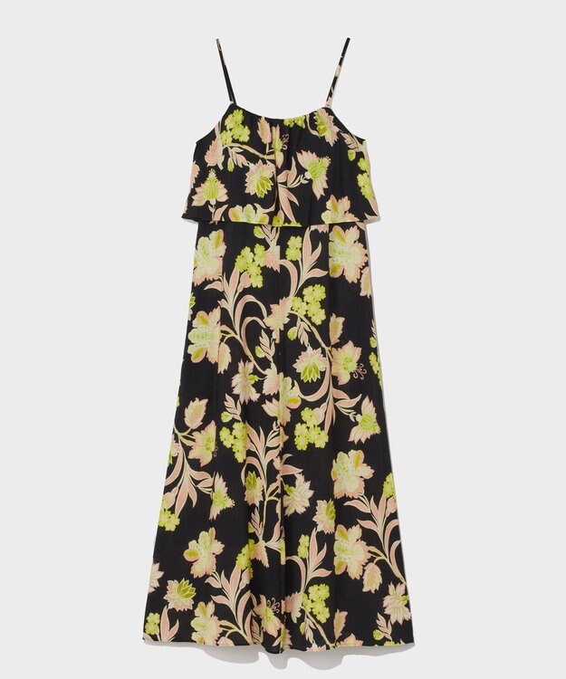 GRACE CONTINENTAL リゾートフラワーマキシ ブラック