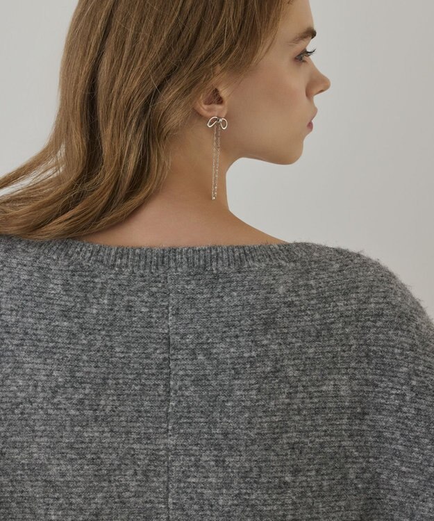 GRACE CONTINENTAL レースドルマンニットトップ グレー