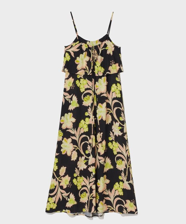 GRACE CONTINENTAL リゾートフラワーマキシ ブラック