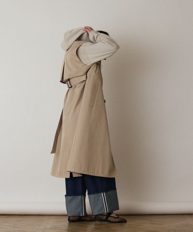 GRACE CONTINENTAL パーカーコンビトレンチ ベージュ