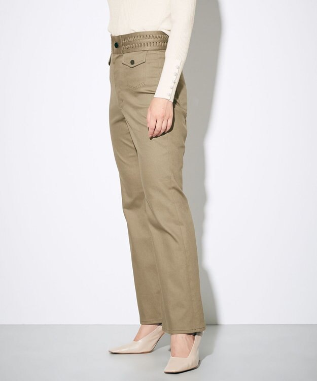 INSCRIRE グレー フレアカジュアルパンツ スリムフレアパンツ / GRACE CONTINENTAL | GRACE CONTINENTAL