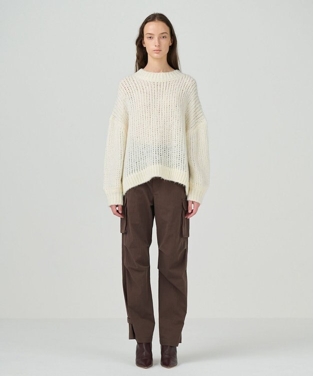 GRACE CONTINENTAL ツイルカーゴパンツ ブラウン