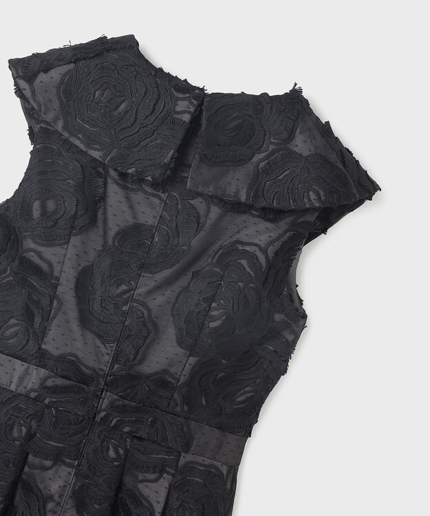 GRACE CONTINENTAL ローズ刺繍ワンピース ブラック