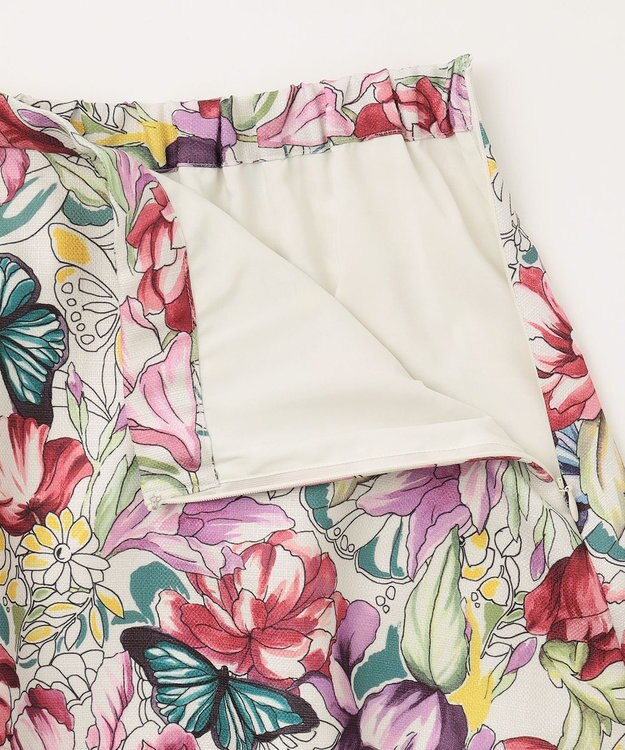 GRACE CONTINENTAL フラワーガーデンプリントスカート ピンク