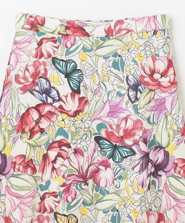 GRACE CONTINENTAL フラワーガーデンプリントスカート ピンク
