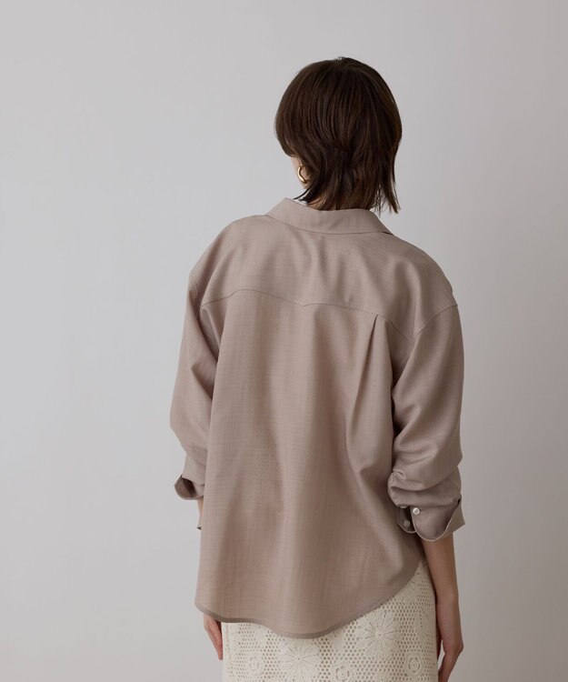 GRACE CONTINENTAL シアー2wayウエスタンシャツ ベージュ