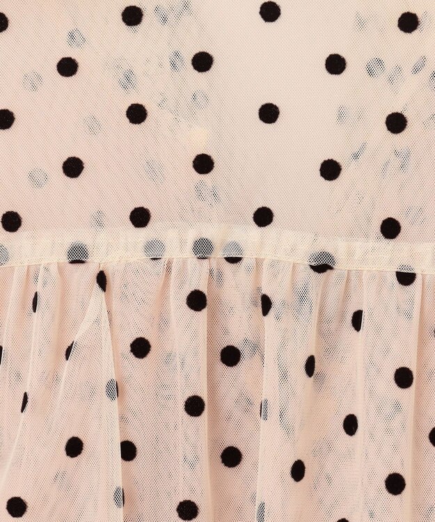 GRACE CONTINENTAL ドットフロッキーチュールトップ キナリ