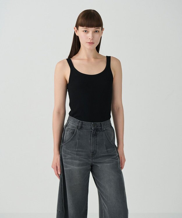 GRACE CONTINENTAL シルクカシミヤタンクトップ ブラック
