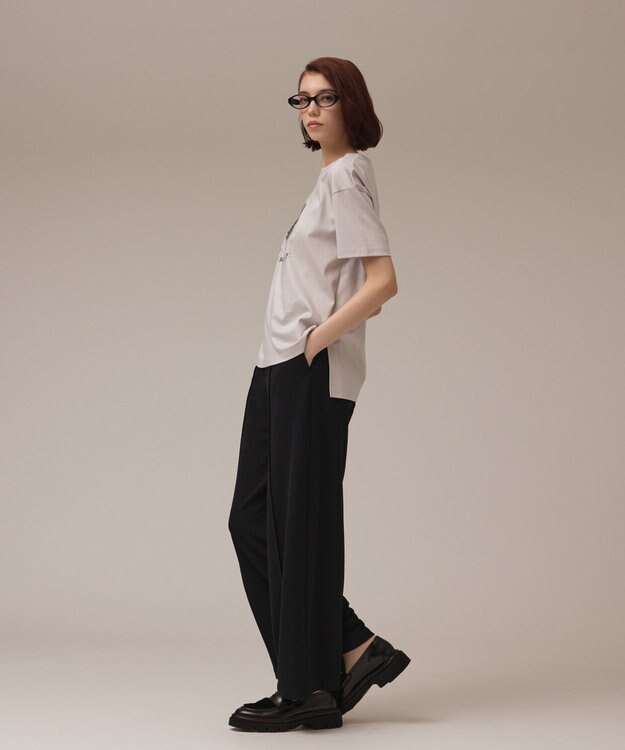 GRACE CONTINENTAL カットフォトTシャツ グレー