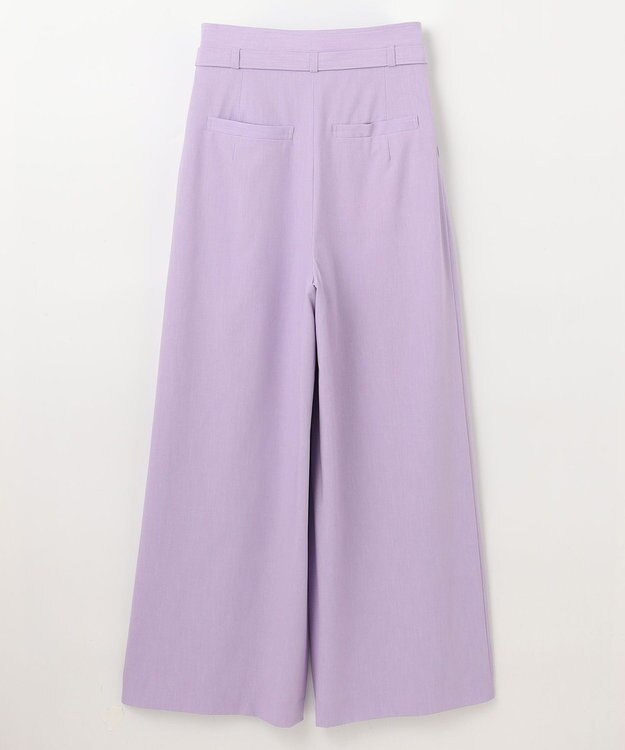 GRACE CONTINENTAL ツータックベルトワイドパンツ ラベンダー