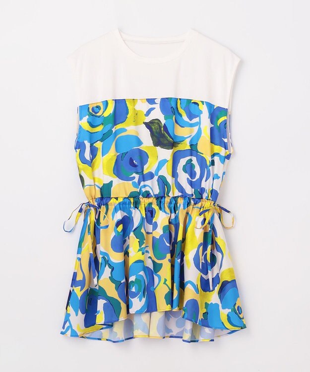 GRACE CONTINENTAL ペイントカラープリントトップ イエロー