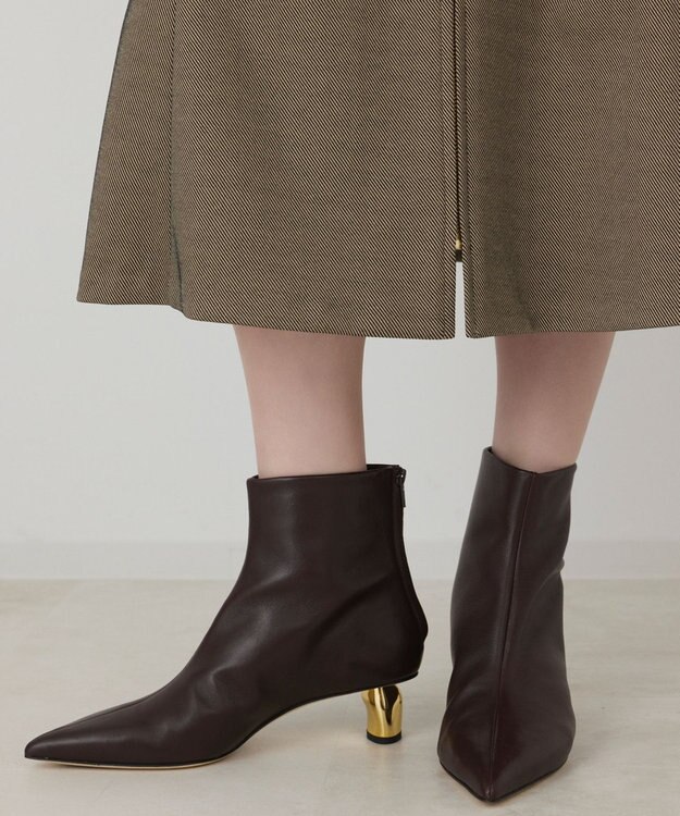 GRACE CONTINENTAL フレア切替カットワンピース ベージュ