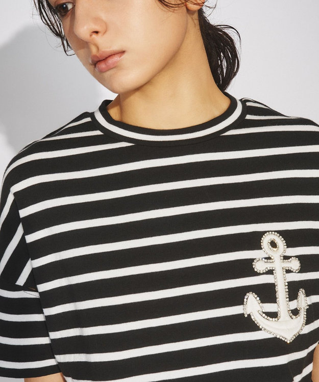 ビジューネックTシャツ　グレースコンチネンタル セール】 ロゴビジューTシャツ （Tシャツ）｜GRACE CONTINENTAL