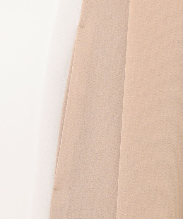 GRACE CONTINENTAL ラインバイカラードレス ベージュ