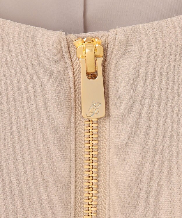 GRACE CONTINENTAL ラインバイカラードレス ベージュ