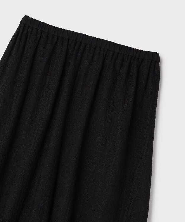 GRACE CONTINENTAL ティアードエンブロイダリースカート ブラック