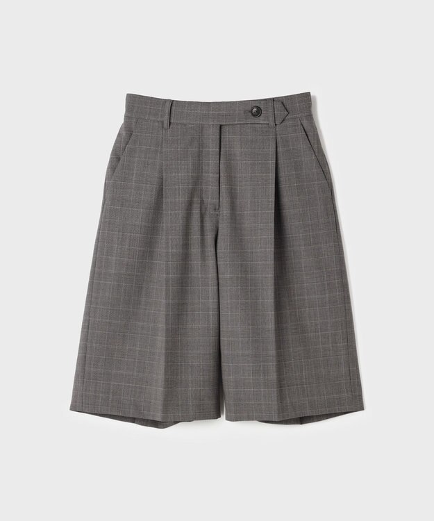GRACE CONTINENTAL スーツ地ハーフパンツ グレンチェック
