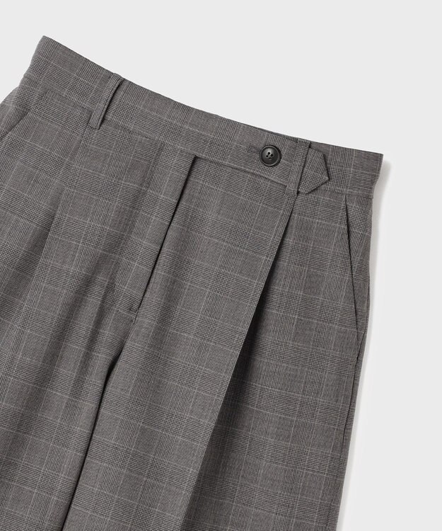 GRACE CONTINENTAL スーツ地ハーフパンツ グレンチェック