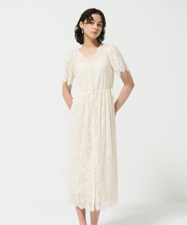 GRACE CONTINENTAL レースドロストワンピース キナリ
