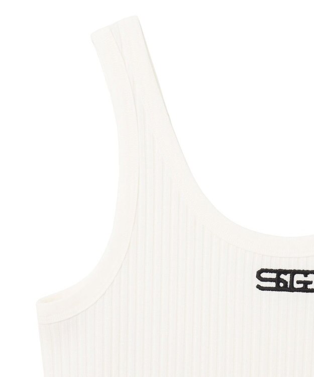 GRACE CONTINENTAL リブタンクトップ ホワイト