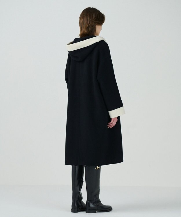 GRACE CONTINENTAL ラインフードリバーコート ブラック