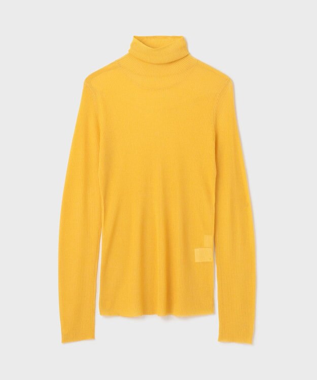 GRACE CONTINENTAL シアーリブタートルトップ イエロー