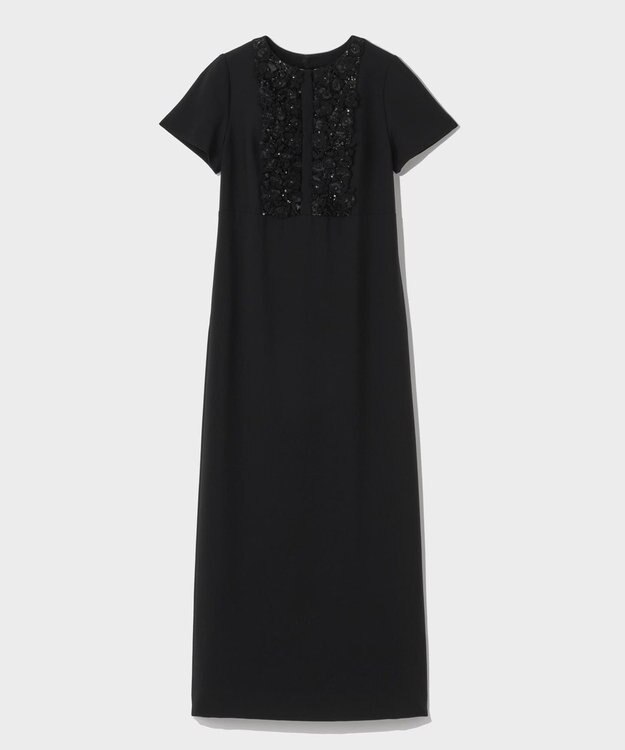 GRACE CONTINENTAL コサージュビジュードレス ブラック