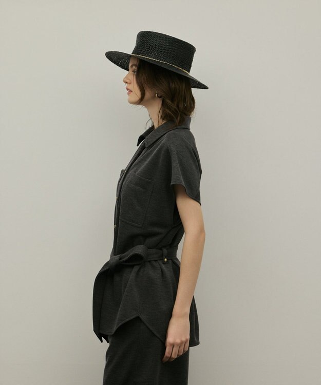 GRACE CONTINENTAL ジャージワークシャツ グレー