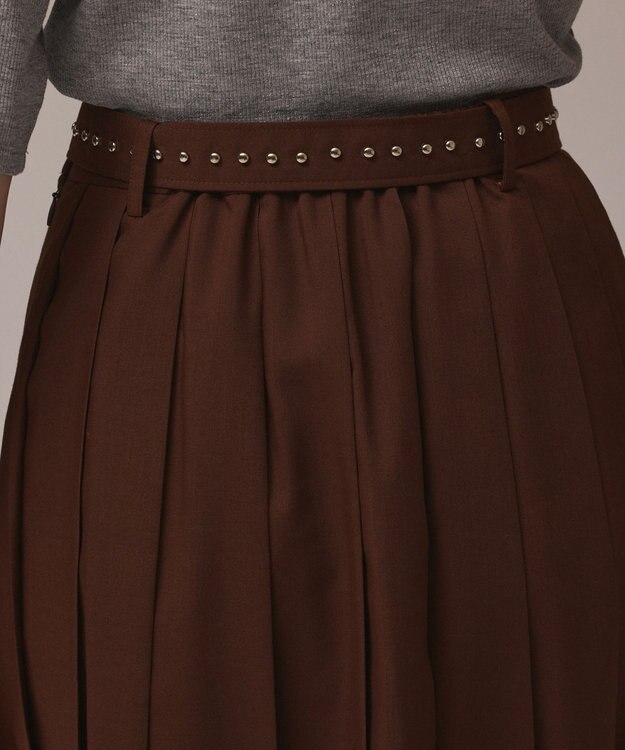 GRACE CONTINENTAL メタルホットフィットスカート ブラウン