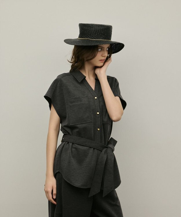 GRACE CONTINENTAL ジャージワークシャツ グレー