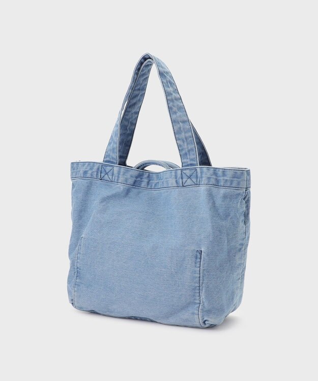 GRACE CONTINENTAL レタードデニムトート ブルー