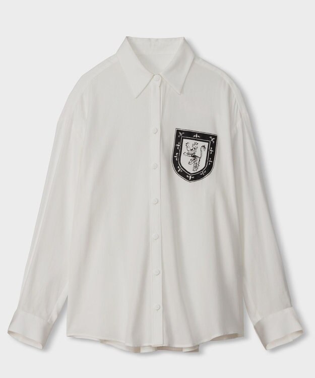 GRACE CONTINENTAL ダブルジョーゼットシャツ ホワイト