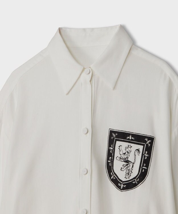 GRACE CONTINENTAL ダブルジョーゼットシャツ ホワイト