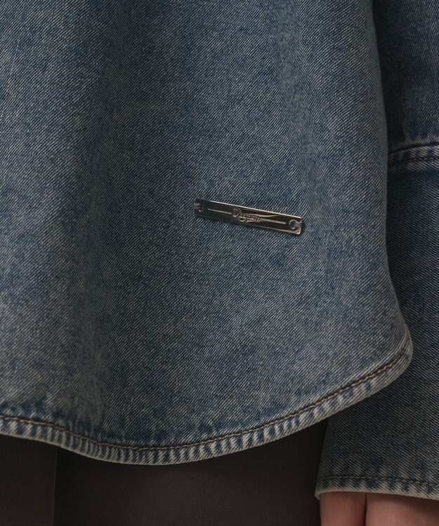 GRACE CONTINENTAL デニム2WAYシャツ ブルー