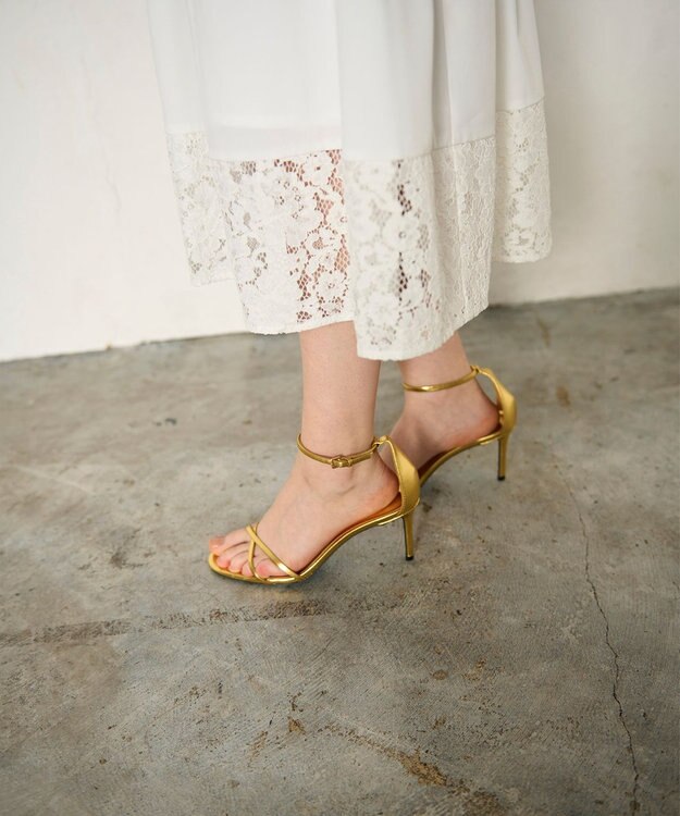 GRACE CONTINENTAL レースコンビタフタワンピース ホワイト