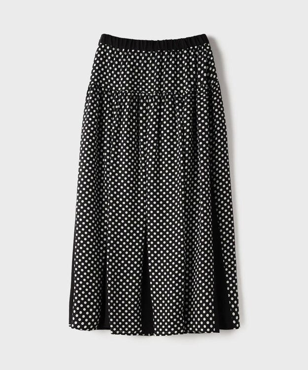 GRACE CONTINENTAL ドットコンビスカート ブラック