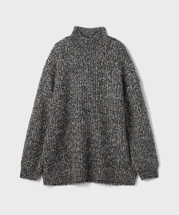 GRACE CONTINENTAL フリンジケープニットトップ ブラック