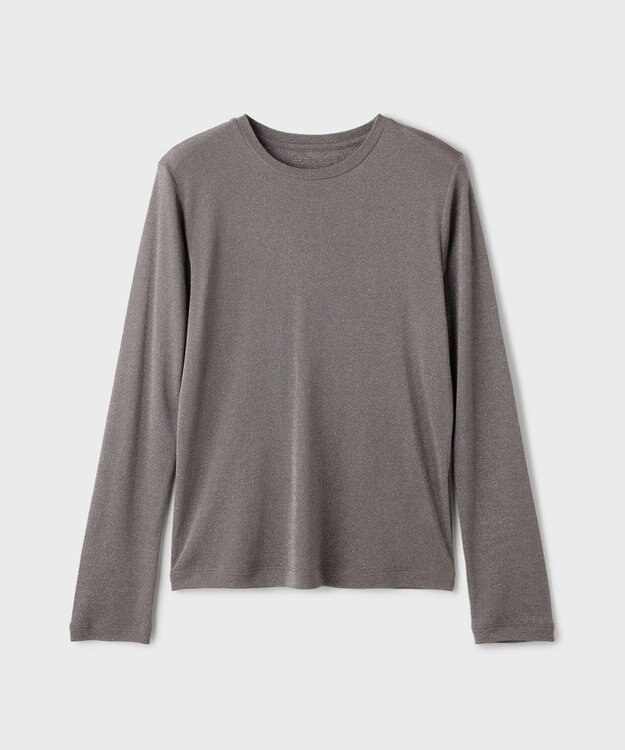 GRACE CONTINENTAL ラメクルーカットトップ グレー